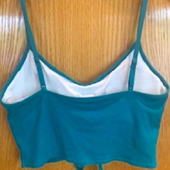 Swim by Shade Shore 2-Piece Bandeau Bikini SwimSuit Top Set Green Sz: M - Picture 5 of 6